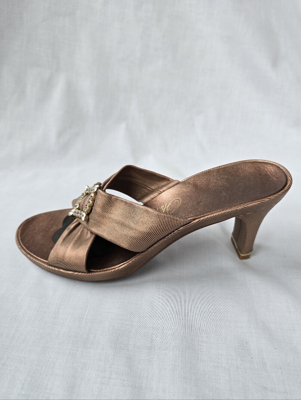Oh!▪️Open Toed Heels with Rhinestone Buckle - Picture 3 of 11
